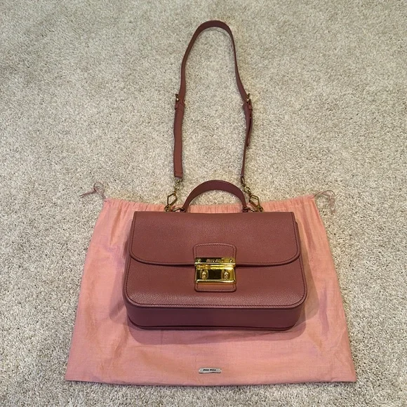 Miu Miu Madras Antico mauve pink crossbody bag - Picture 3 of 11